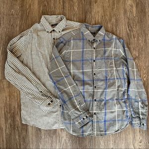 Lot of 2 Banana Republic Luxe Flannel shirts